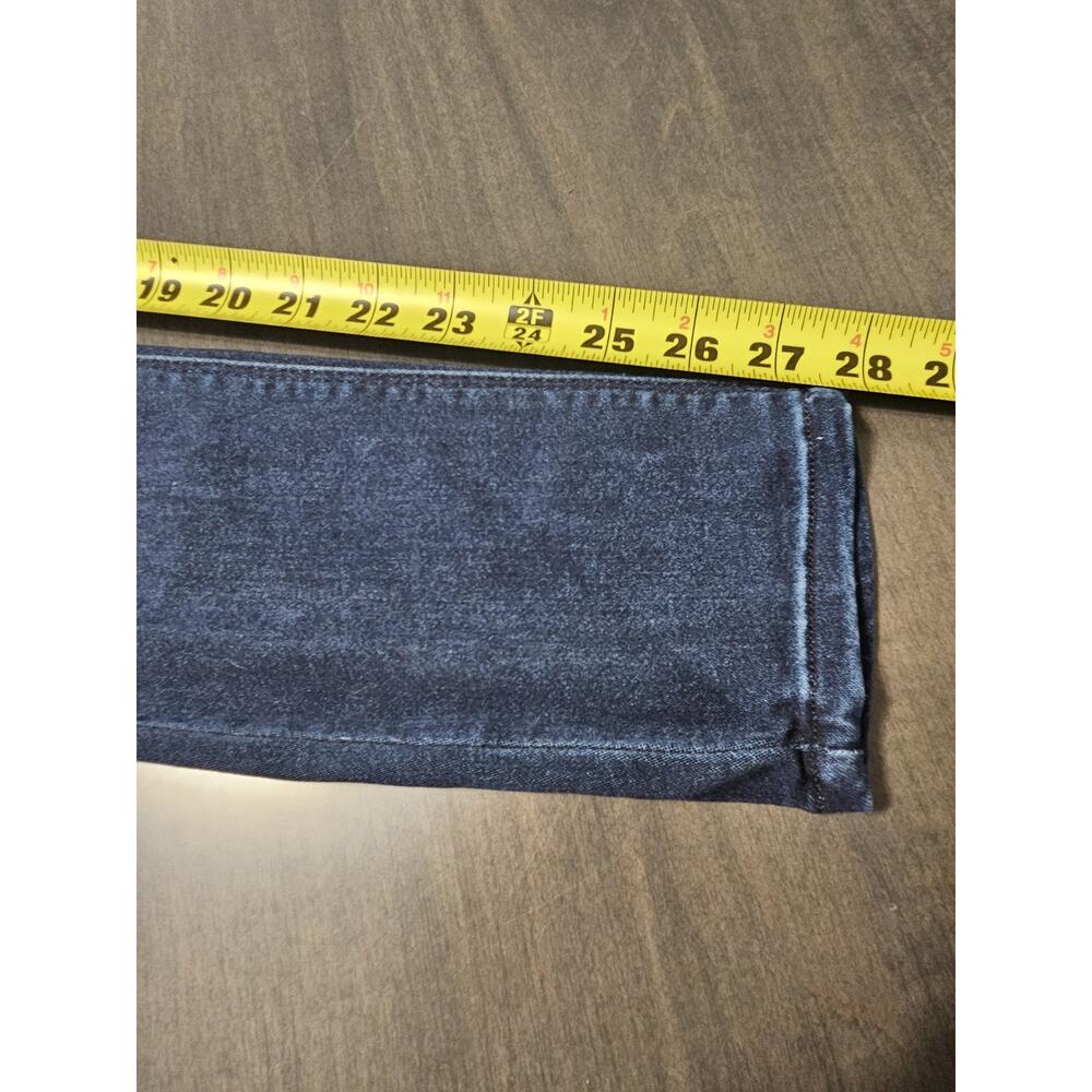 Women's Size 28 Just Black Denim Jeans Made In USA Mid Rise Skinny Stretch - Picture 8 of 8